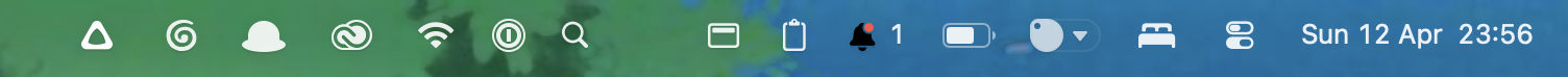 Barred menu bar management (2 of 2)